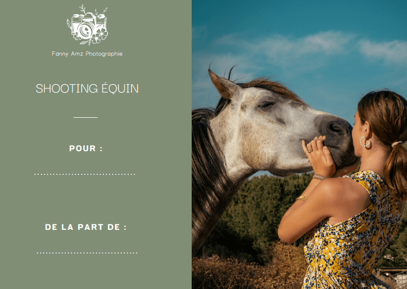 Carte cadeau Shooting équin Fanny Amz Photographie
